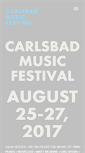 Mobile Screenshot of carlsbadmusicfestival.org